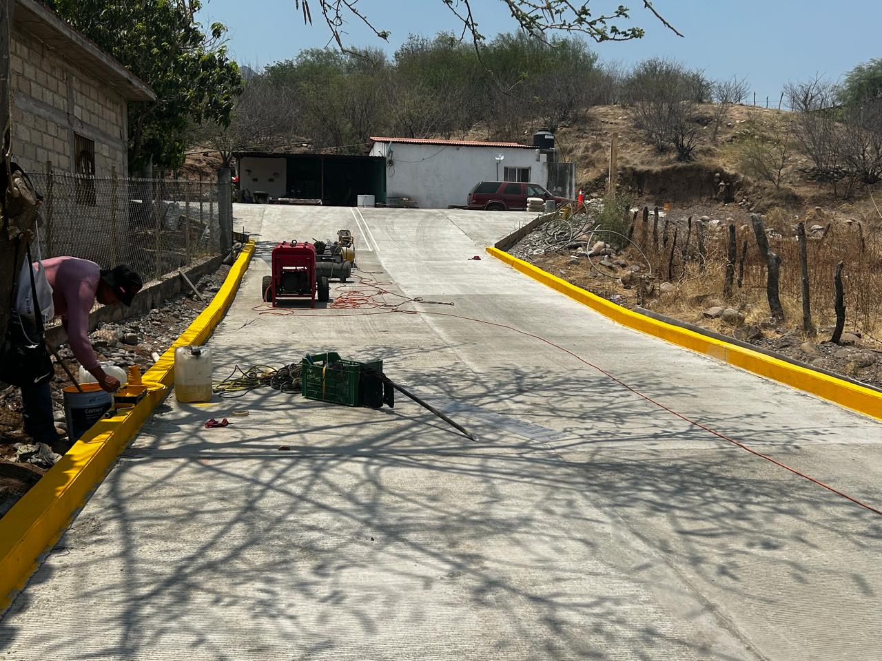 Pavimentación en proceso