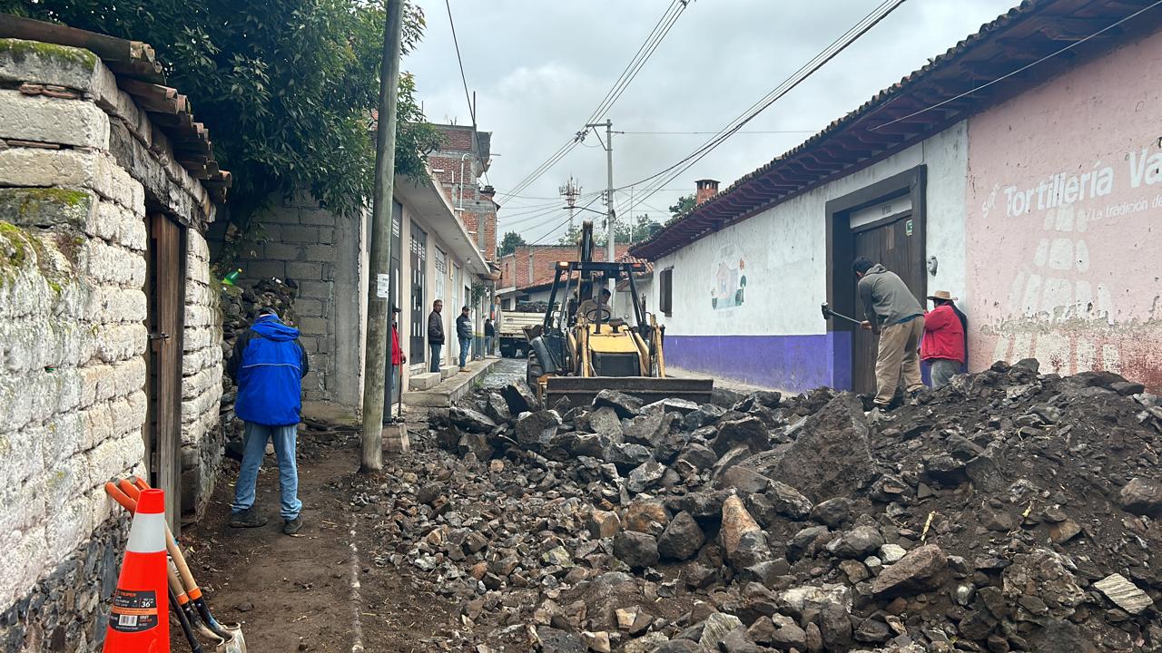 Excavación y preparación de calle